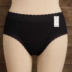 Maurices Black Lace-Trim Briefs – Size 1X Black New